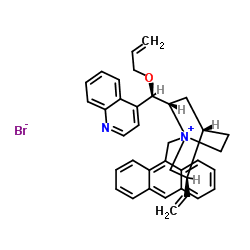 O-Allyl-N-(9-anthracenylmethyl)cinchonidinium bromide structure