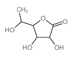 3,4-dihydroxy-5-(1-hydroxyethyl)oxolan-2-one结构式