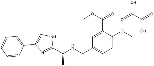 (S)-2-甲氧基-5-((((1-(4-苯基-1H-咪唑-2-基)乙基)氨基)甲基)苯甲酸]草酸甲酯结构式