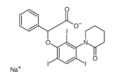 sodium,2-phenyl-2-[2,4,6-triiodo-3-(2-oxopiperidin-1-yl)phenoxy]acetate Structure