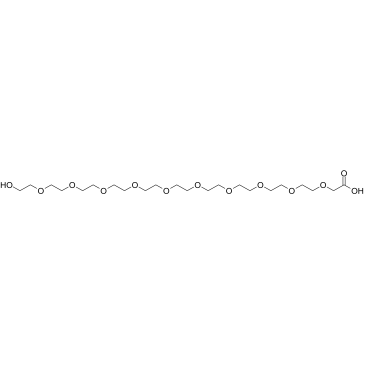 32-Hydroxy-3,6,9,12,15,18,21,24,27,30-decaoxadotriacontan-1-oic acid Structure