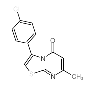 5H-Thiazolo[3,2-a]pyrimidin-5-one,3-(4-chlorophenyl)-7-methyl-结构式