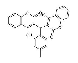 3,3'-(4-methylbenzylidene)-bis(4-hydroxycoumarin) Structure
