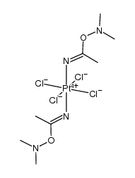 trans-[PtCl4(NH=(Me)C-ONMe2)2] Structure
