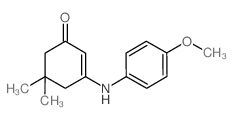 2-cyclohexen-1-one, 3-[(4-methoxyphenyl)amino]-5,5-dimethy Structure