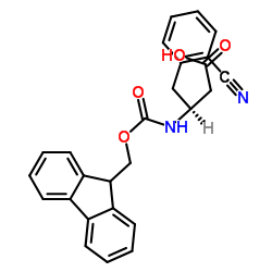 Fmoc-(s)-3-氨基-4-(2-氰基苯基)丁酸结构式