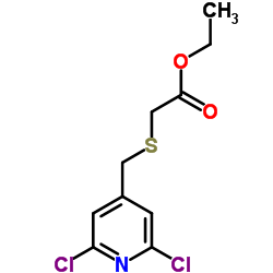 Ethyl {[(2,6-dichloro-4-pyridinyl)methyl]sulfanyl}acetate Structure