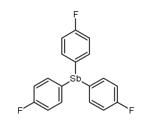 tri-p-fluorophenylantimony(III) Structure