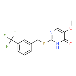 5-METHOXY-2-([3-(TRIFLUOROMETHYL)BENZYL]SULFANYL)-4-PYRIMIDINOL结构式