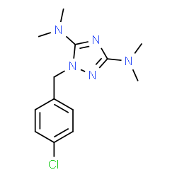 1-(4-CHLOROBENZYL)-N3,N3,N5,N5-TETRAMETHYL-1H-1,2,4-TRIAZOLE-3,5-DIAMINE结构式