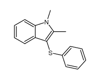 1,2-dimethyl-3-(phenylthio)indole Structure