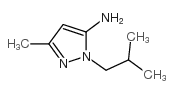 1-异丁基-3-甲基-1H-吡唑-5-胺结构式