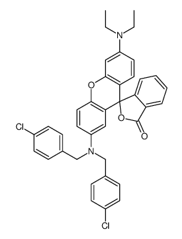 2'-[bis(4-chlorobenzyl)amino]-6'-(diethylamino)spiro[isobenzofuran-1(3H),9'-[9H]xanthene]-3-one structure