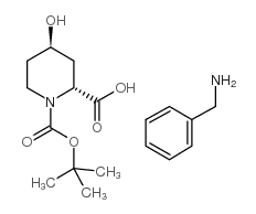 (2R,4r)-n-boc-4-羟基哌啶-2-羧酸苄胺结构式
