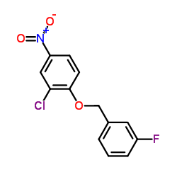 3-氯-4-(3-氟苄氧基)硝基苯结构式