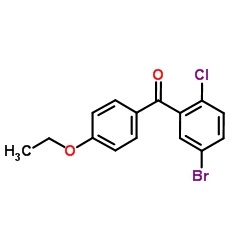 (5-溴-2-氯苯基)(4-乙氧苯基)甲酮结构式