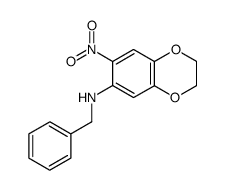6-benzylamino-7-nitro-2,3-dihydro-1,4-benzodioxine结构式