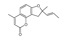 8,9-dihydro-4,8-dimethyl-8-E-propenyl-2H-furo[2,3-h]-1-benzopyran-2-one结构式