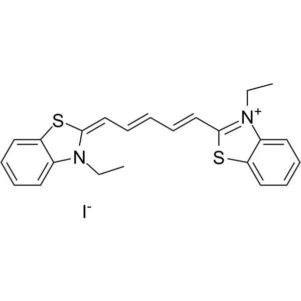 3,3'-Diethylthiadicarbocyanine iodide structure
