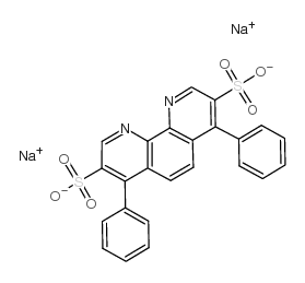 4,7-二苯基-1,10-菲啰啉二磺酸二钠盐水合物结构式