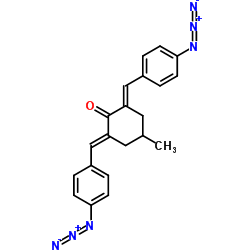 2,6-双(4-叠氮亚苄基)-4-甲基环己酮结构式