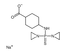 sodium,4-[bis(aziridin-1-yl)phosphinothioylamino]cyclohexane-1-carboxylate结构式