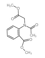 Benzoic acid,2-[acetyl(2-methoxy-2-oxoethyl)amino]-, methyl ester Structure