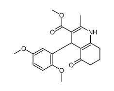 methyl 4-(2,5-dimethoxyphenyl)-2-methyl-5-oxo-4,6,7,8-tetrahydro-1H-quinoline-3-carboxylate结构式