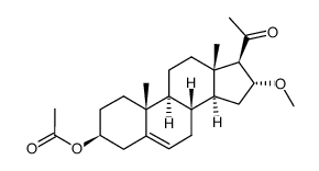 3β-Acetyloxy-16α-methoxypregn-5-en-20-one structure