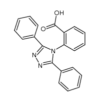 4-(o-carboxyphenyl)-3,5-diphenyl(1,2,4) triazole Structure