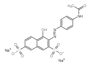 disodium 3-[[4-(acetylamino)phenyl]azo]-4-hydroxynaphthalene-2,7-disulphonate Structure