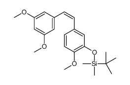 (Z)-3,4’,5-Trimethoxy-3’-(tert-butyldimethylsilyloxy)stilbene结构式