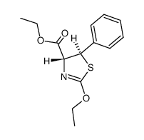 2-ethoxy-5t-phenyl-4,5-dihydro-thiazole-4r-carboxylic acid ethyl ester Structure