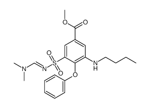 3-butylamino-5-(dimethylaminomethylene-sulfamoyl)-4-phenoxy-benzoic acid methyl ester Structure