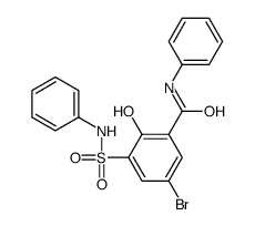5-bromo-2-hydroxy-N-phenyl-3-(phenylsulfamoyl)benzamide Structure