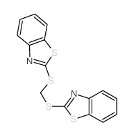 2,2’-[亚甲基双(硫)]二苯并噻唑结构式