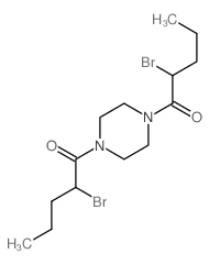 Piperazine, 1,4-bis(2-bromo-1-oxopentyl)- (9CI)结构式