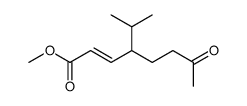 methyl 7-oxo-4-propan-2-yloct-2-enoate结构式