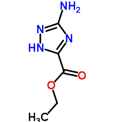 5-氨基-1H-1,2,4-三唑-3-羧酸乙酯结构式