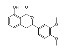 d-3,4-dihydro-3-(3,4-dimethoxyphenyl)-8-hydroxyisocoumarin结构式