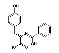 2-benzamido-3-(4-hydroxyphenyl)prop-2-enoic acid结构式