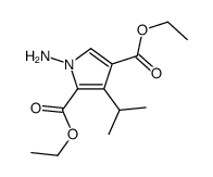 1-氨基-3-异丙基-1H-吡咯-2,4-二羧酸二乙酯结构式