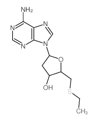 Adenosine,2'-deoxy-5'-S-ethyl-5'-thio- (7CI,8CI) Structure