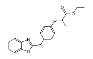 ethyl 2-{4-[(2-benzoxazolyl)oxy]phenoxy}propanoate结构式