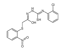 N1-(2-CHLOROPHENYL)-2-{2-[(2-NITROPHENYL)THIO]ACETYL}HYDRAZINE-1-CARBOTHIOAMIDE结构式