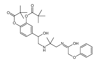 [2-(2,2-dimethylpropanoyloxy)-4-[1-hydroxy-2-[[2-methyl-1-[(2-phenoxyacetyl)amino]propan-2-yl]amino]ethyl]phenyl] 2,2-dimethylpropanoate结构式