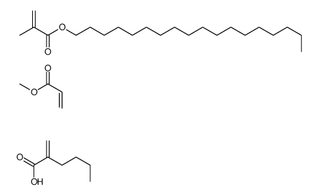 2-甲基-2-丙烯酸十八烷酯与2-丙烯酸丁酯和2-丙烯酸甲酯的聚合物结构式