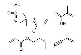 2-甲基-2-[(1-氧-2-丙烯基)氨基]-1-丙磺酸和2-丙烯腈的聚合物结构式