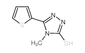 4-甲基-5-(2-噻吩)-4H-1,2,4-噻唑-3-硫醇结构式
