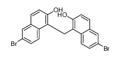 6-bromo-1-[(6-bromo-2-hydroxynaphthalen-1-yl)methyl]naphthalen-2-ol Structure